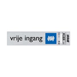 Bord Alulook Vrije ingang 165x44 mm zelfklevend product photo