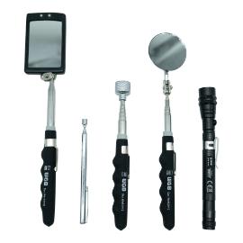 Inspectiespiegelset en magnetische lifter inclusief telescopen, spiegels en zaklamp product photo