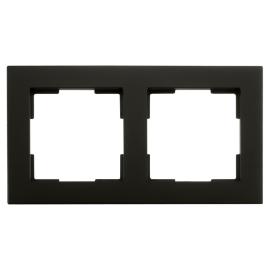 Ion afdekraam inbouw 2 voudig mat zwart V1 serie Los 80.300.020 product photo