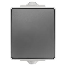 Ion schakelaar opbouw wissel 1x wip 1 voudig grijs/antraciet Spatwaterdicht IP55 Grijs/Antrac. 55.100.010 product photo