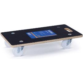 Verhuisplateau zgn. hondje 58x29cm 250kg Multiplex antislip. PP zwenkwiel 75mm product photo