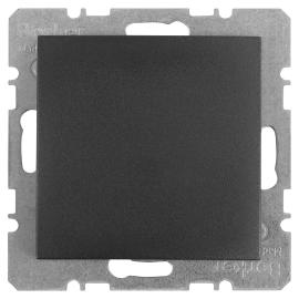 Hager Berker basisunit inbouw blindplaat mat antraciet serie S1 Ral 7021 in duurzaam doosje product photo