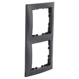 Hager Berker afdekraam inbouw 2 voudig mat antraciet serie S1 Ral 7021 in duurzame verpakking product photo