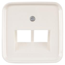 ABB Busch-Jaeger centraalplaat inbouw voor Tel/Data 2x8 polig polar wit serie Reflex Si Ral 9010 duurzaam doosje product photo