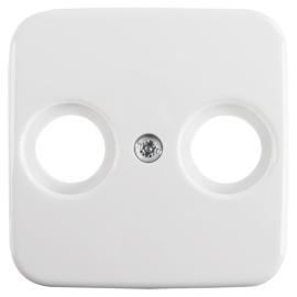 ABB Busch-Jaeger centraalplaat inbouw voor radio/TV/Sat polar wit serie Reflex Si Ral 9010 duurzaam doosje product photo