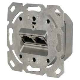 Q-Link contactdoos inbouw tel/data cat6a + 2x8 RJ45 basiselement in duurzaam doosje product photo