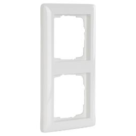 Gira afdekraam inbouw 2 voudig Ral 9010 polar wit serie Standaard 55 in duurzame verpakking product photo