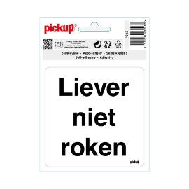 Sticker Liever niet roken 100x100 mm product photo