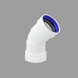 Bocht 45 graden PP wit manchet 2x mof 40x40mm Komo BRL 2042 product photo