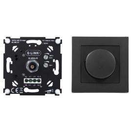 Q-Link dimmer inbouw v/alle dimbare lichtbronnen + afdekplaat wit 1-150w Led druk wissel enkel Polar wit product photo