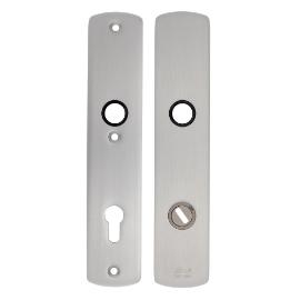 Noxxa SKG3 aluminium veiligheidslangschild 250x50mm met kerntrekbeveiliging - curve - kleur F1 mat - uitvoering PC92 - deurdikte 38/60mm product photo