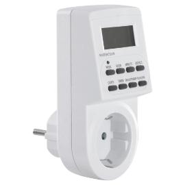 Tijdschakelklok wit digitaal 20 schakelmomenten per dag Max 10 amp schakeltijd 1 min (3600 watt) product photo