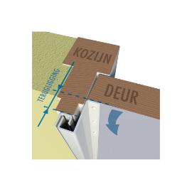 Secu anti-inbraakstrip buiten wit terugligging 13-15mm 2115mm product photo