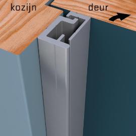 Secu anti-inbraakstrip Style voordeur binnendraaiend aluminium blank geanodiseerd 2500mm product photo