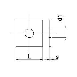 Volgplaat thermisch verzinkt M12 40x40x4mm product photo