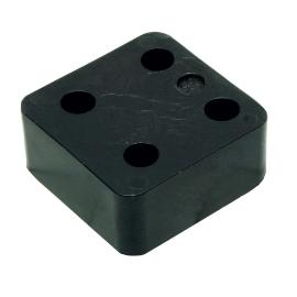 Drukplaat zonder sleuf zwart kunststof 70x70mm 30mm product photo