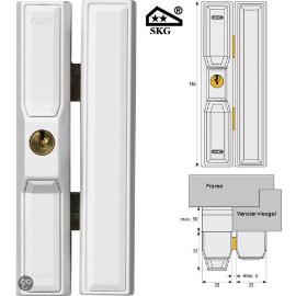 Oplegraamslot wit vlak met sleutel GS en sluitkast SKG2 product photo