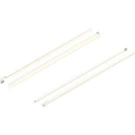 Ladegeleider enkel uittrekb. opliggend crèmewit 700mm 25kg product photo