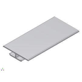 Koppelprofiel aluminium voor 4mm 40x20mm product photo