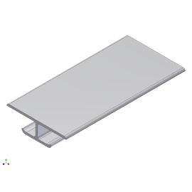 Koppelprofiel aluminium voor 8mm 40x20mm product photo