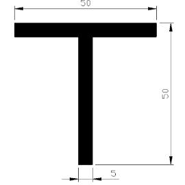 T-profiel aluminium 50x50x5.0mm product photo