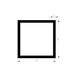 Buis vierkant aluminium 60x60x4.0mm product photo