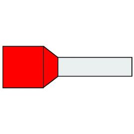 Adereindhuls geisoleerd rood 1.0qmm penlengte 8mm zak=500 product photo