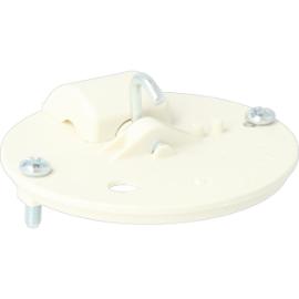 Centraaldoosdeksel met ophanghaak rond creme-wit 70mm met 2 schroefjes M4x14mm AT5010 product photo