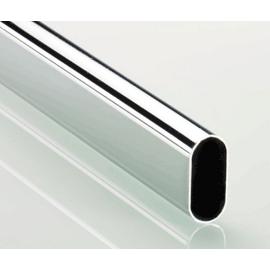 Garderobebuis ovaal chroom hoogglans 15x30x5000mm product photo