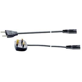 Netsnoer Easys zwart met 2-polige stekker 1800mm product photo