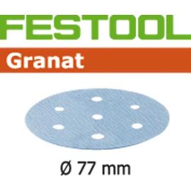 Festool schuurpapier Granat rond Ø 77mm korrel 80 50 stuks 497405 product photo