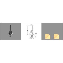 Kwartrondfrees R=4 + lager 9mm product photo