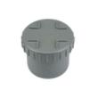 Pipelife einddop pvc grijs met schroefdeksel 50mm Polisan 1195000414 product photo