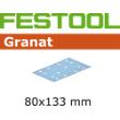 Festool schuurpapier Granat rechthoek 80x133mm korrel 150 100 stuks 497121 product photo