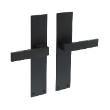 Deurkrukken Amsterdam met schild 250x55x2mm blind zwart product photo