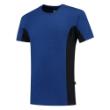 T-Shirt Bicolor borstzak koningsblauw/marine maat XS product photo