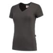 T-Shirt V-hals slim fit dames donkergrijs 3XL product photo