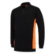 Polosweater borstzak zwart/oranje M product photo