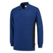 Polosweater Bicolor borstzak koningsblauw/marine maat XS product photo