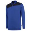 Polosweater Bicolor naden koningsblauw/marineblauw maat XS product photo