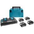 Makita starterset 18.0V 4x accu 5.0Ah + lader + Mbox3 197626-8 product photo