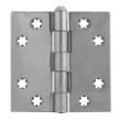 Noxxa scharnier ongelagerd - rvs gepolijst - 76x76x2mm - rechte hoek - bolkop product photo