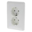 Honeywell Peha wandcontactdoos inbouw 2-voudig met randaarde polar wit serie Standaard Ral 9010 Los 00482721 product photo