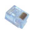 Klemko modulaire connector 5E plug steker awg bereik 24 - 26 50st RJ12 6P6CROS v/ronde soepele kabel product photo