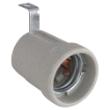Lampfitting porselein hittebestendig met haakse beugel E27 Max 100w Led/gloei Lamp M10x1mm product photo