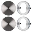 Noxxa blindrozet - rond 54mm - rvs mat geborsteld - deurdikte 37-47mm - DIN links/rechts product photo