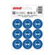 Sticker Veiligheidsbril verplicht 30 mm rond 9 stuks product photo