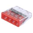 Lasklem geschikt v/installatiedraad 0.5-2.5mm2 doos=100st 1x4 voudig transparant/rood (2273-204) product photo