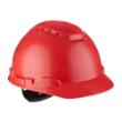 3M™ veiligheidshelm draaiknop geventileerd rood H700-NRD product photo