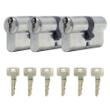 Noxxa Basic cilinderset - SKG** - 3x30/30 gelijksluitend - inclusief 6 sleutels product photo
